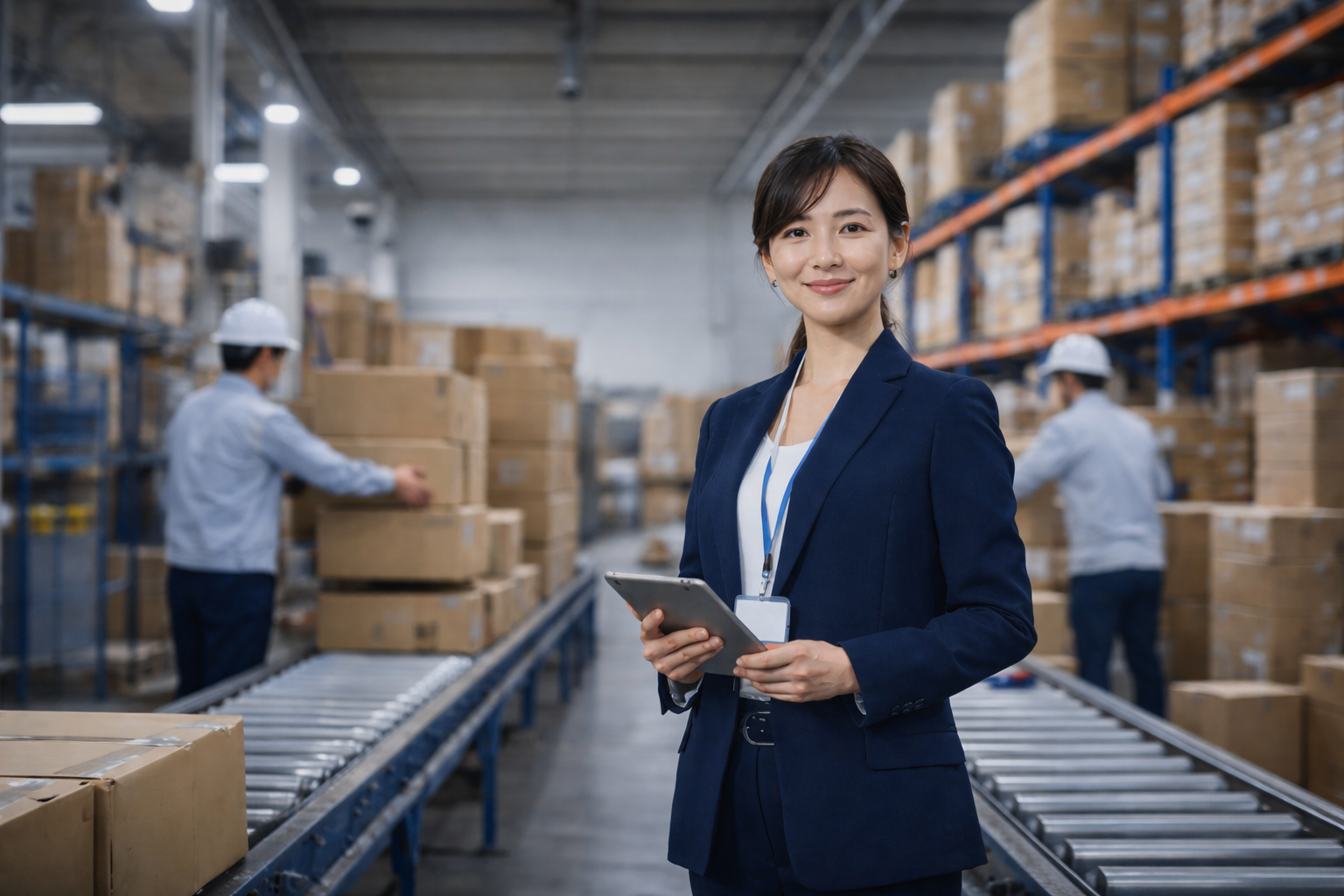 物流倉庫で作業するスタッフのイメージ